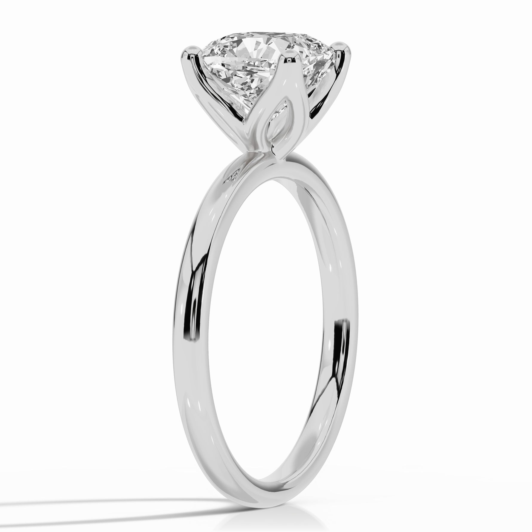 Cushion Lustre Solitaire Ring ABER-100-CU-LGD-6  - Abtin & Co.