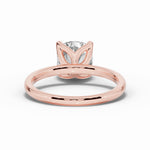 Cushion Lustre Solitaire Ring ABER-100-CU-LGD-11  - Abtin & Co.