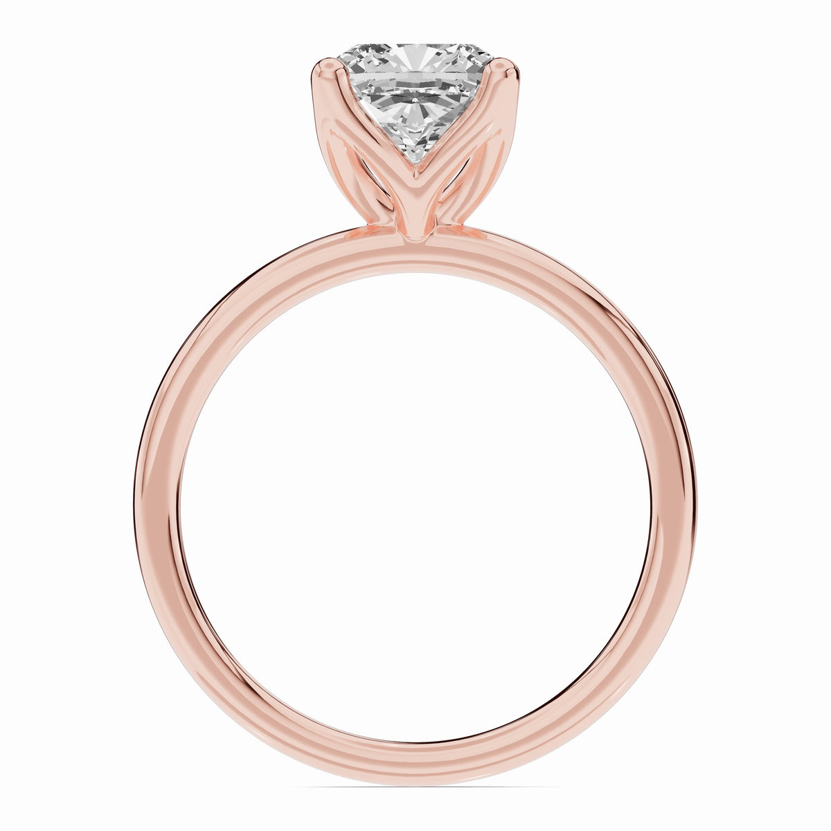 Cushion Lustre Solitaire Ring ABER-100-CU-LGD-11  - Abtin & Co.