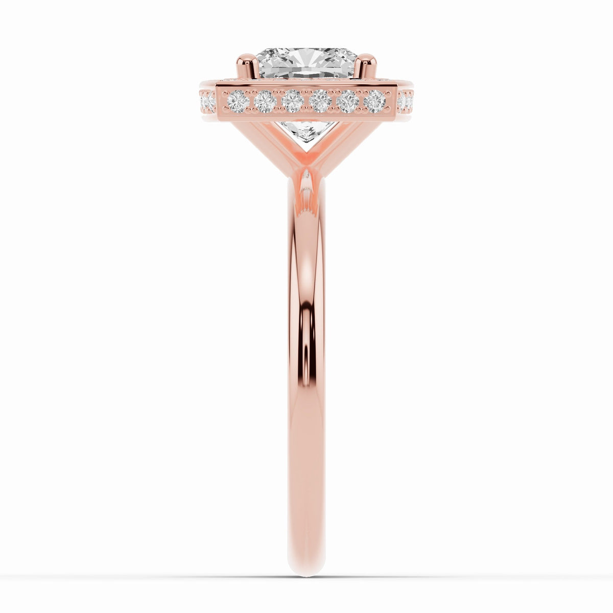 Cushion Nova Halo Engagement Ring Ring ABER-108-CU-LGD-11  - Abtin & Co.