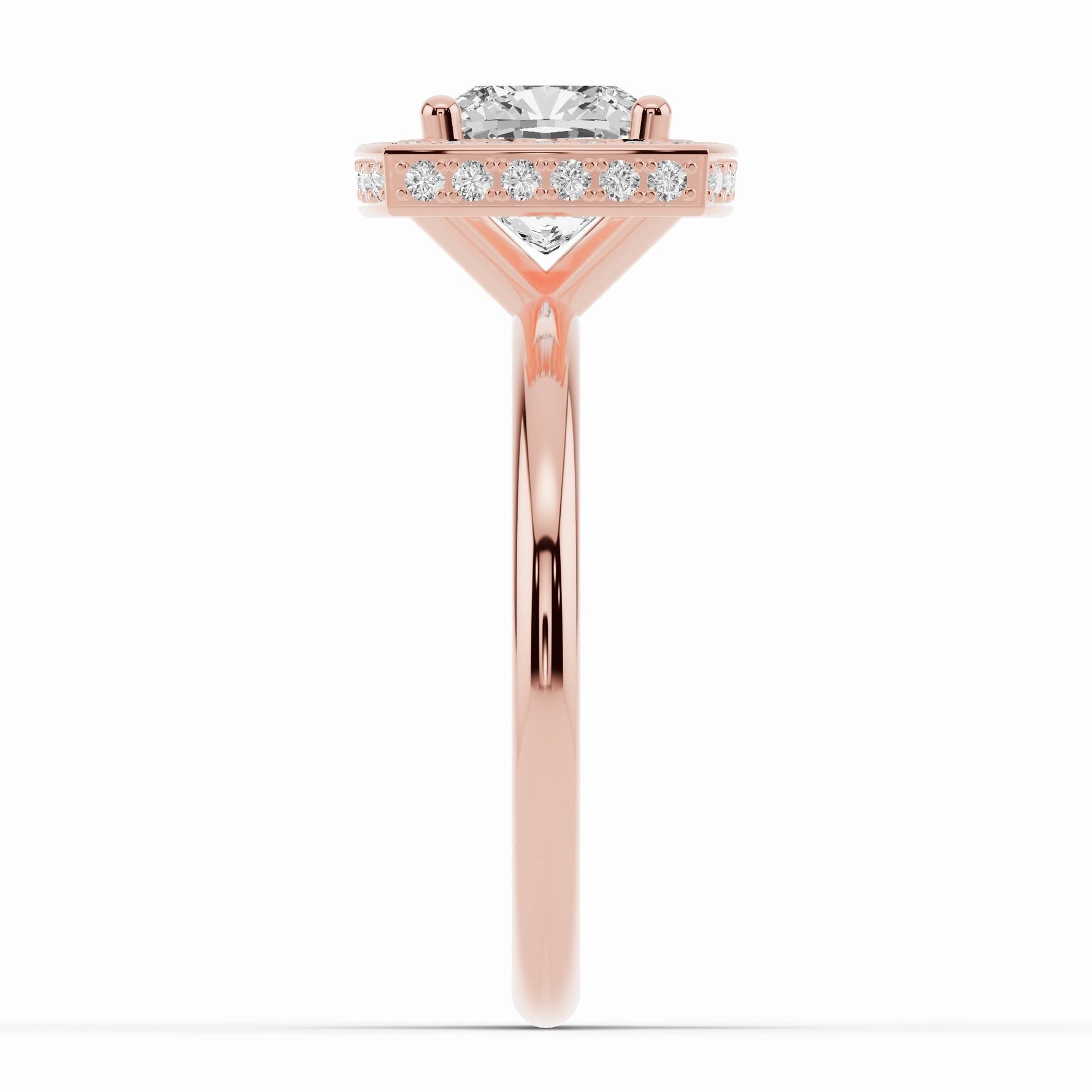 Cushion Nova Halo Engagement Ring Ring ABER-108-CU-LGD-11  - Abtin & Co.