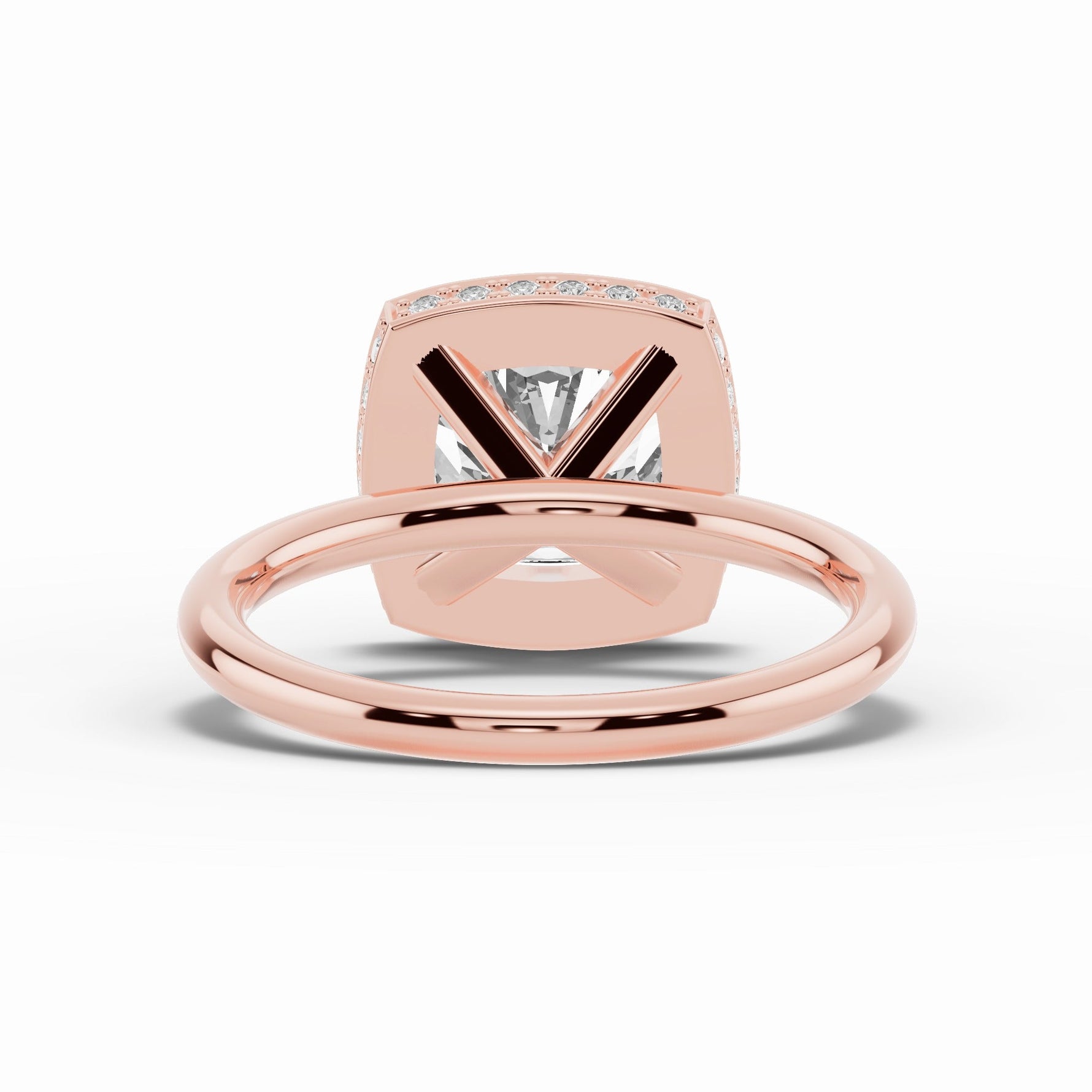 Cushion Nova Halo Engagement Ring Ring ABER-108-CU-LGD-11  - Abtin & Co.