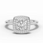 Cushion Nova Halo Engagement Ring Ring ABER-108-CU-LGD-6  - Abtin & Co.