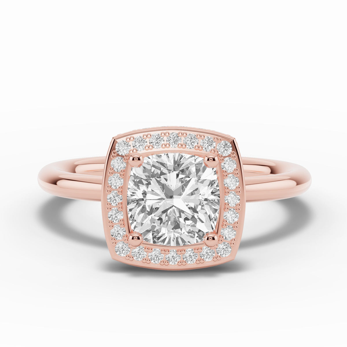 Cushion Nova Halo Engagement Ring Ring ABER-108-CU-LGD-11  - Abtin & Co.