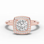 Cushion Nova Halo Engagement Ring Ring ABER-108-CU-LGD-11  - Abtin & Co.