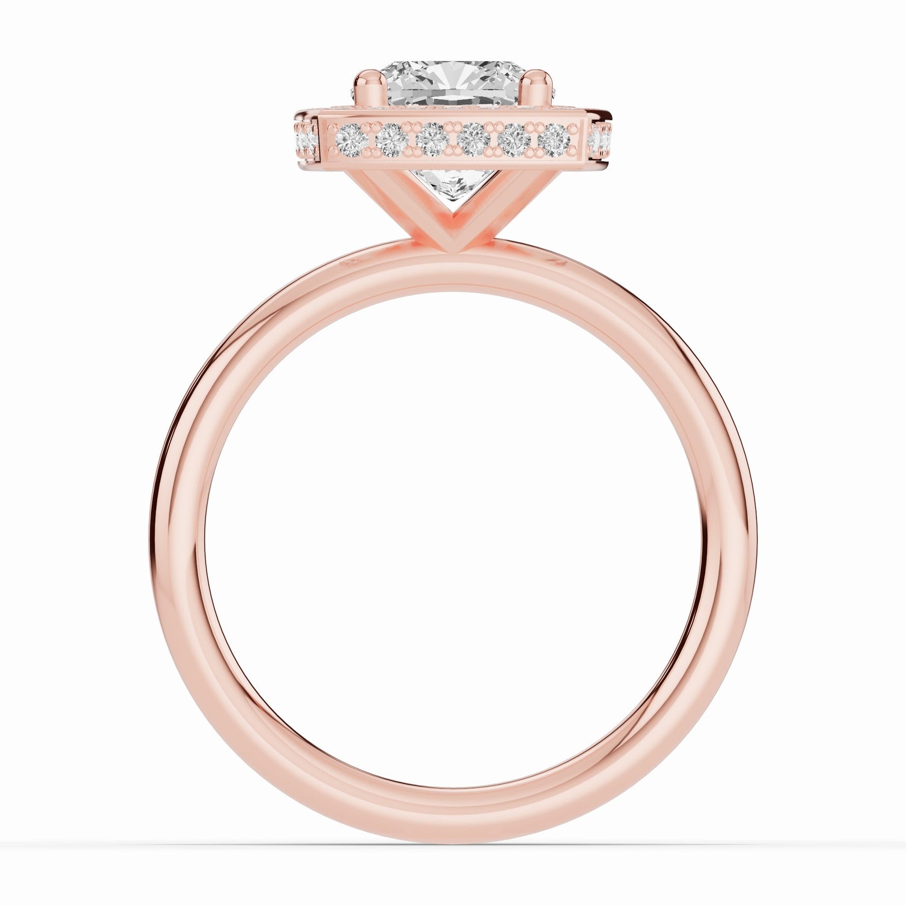 Cushion Nova Halo Engagement Ring Ring ABER-108-CU-LGD-11  - Abtin & Co.