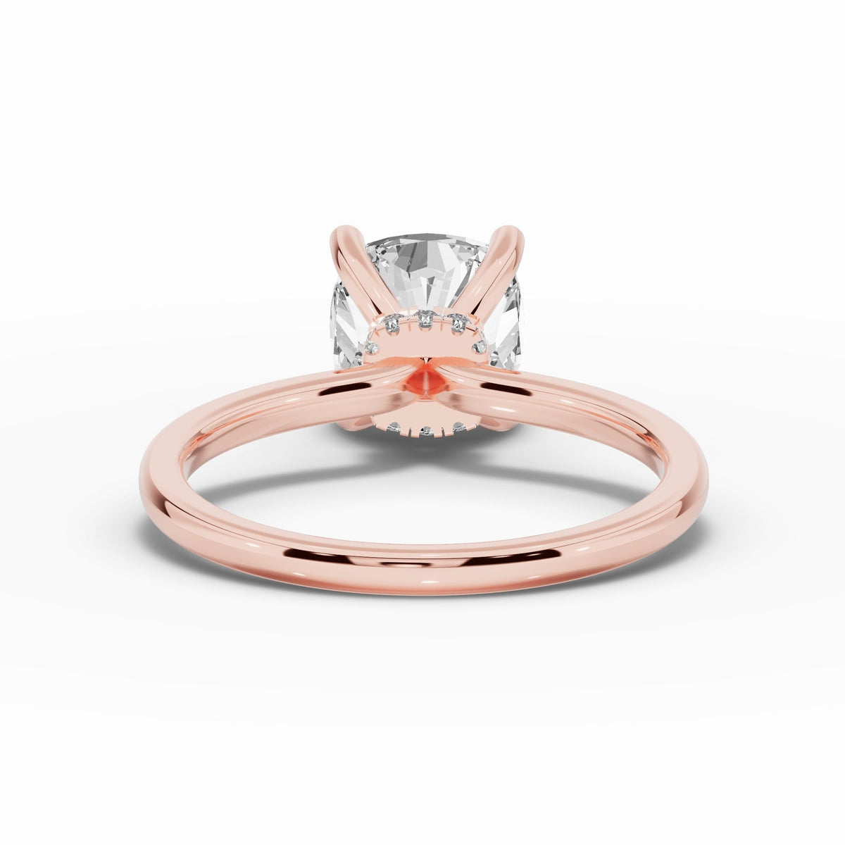 Cushion Tiara Glow Solitaire Ring ABER-102-CU-LGD-11  - Abtin & Co.