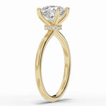 Cushion Tiara Glow Solitaire Ring ABER-102-CU-LGD-1  - Abtin & Co.