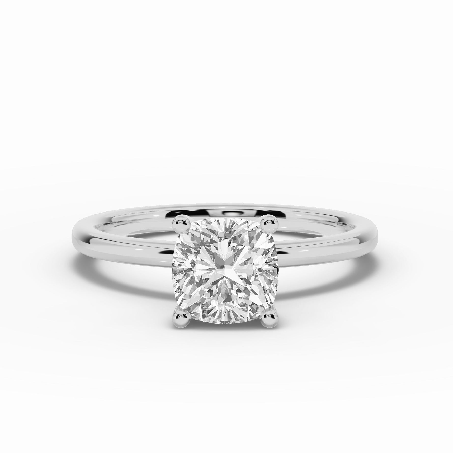 Cushion Tiara Glow Solitaire Ring ABER-102-CU-LGD-6  - Abtin & Co.