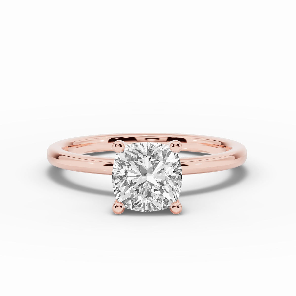 Cushion Tiara Glow Solitaire Ring ABER-102-CU-LGD-11  - Abtin & Co.