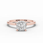 Cushion Tiara Glow Solitaire Ring ABER-102-CU-LGD-11  - Abtin & Co.
