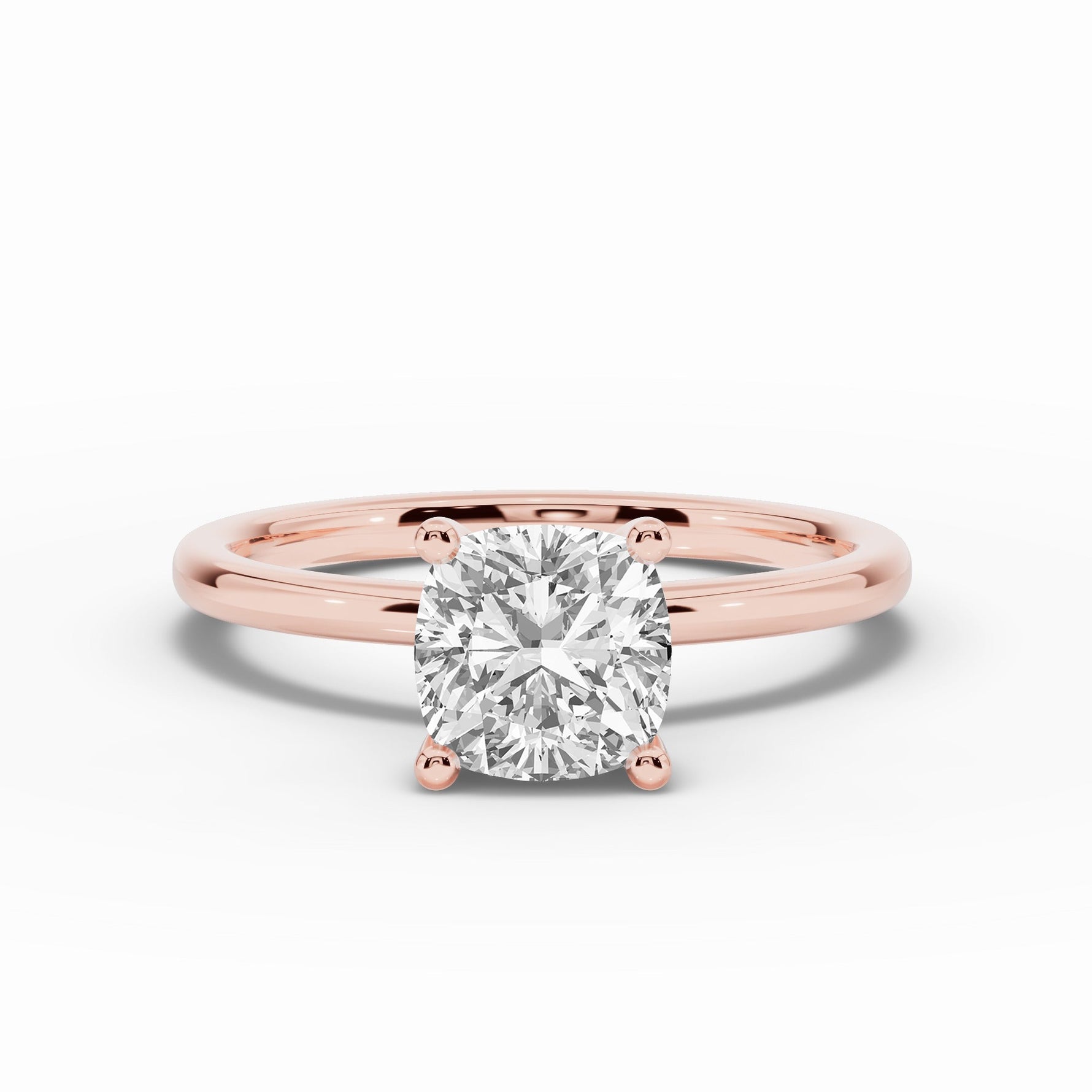 Cushion Tiara Glow Solitaire Ring ABER-102-CU-LGD-11  - Abtin & Co.