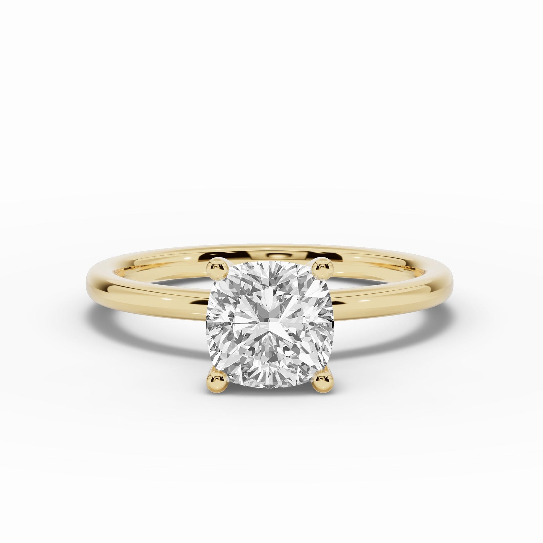 Cushion Tiara Glow Solitaire Ring ABER-102-CU-LGD-1  - Abtin & Co.
