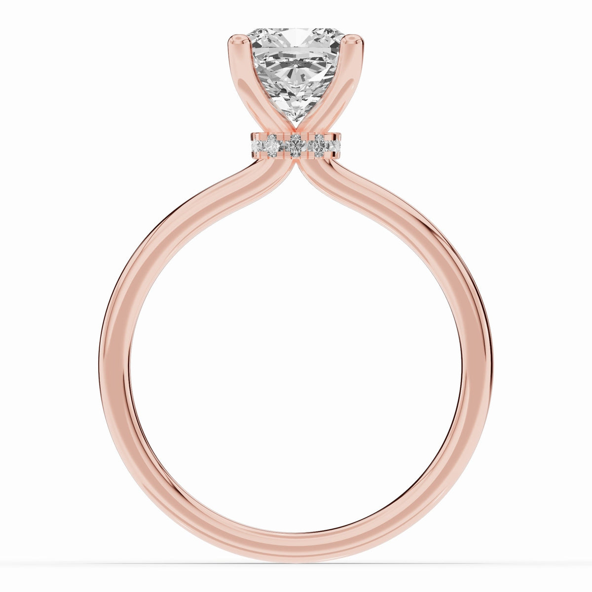 Cushion Tiara Glow Solitaire Ring ABER-102-CU-LGD-11  - Abtin & Co.