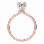 Cushion Tiara Glow Solitaire Ring ABER-102-CU-LGD-11  - Abtin & Co.