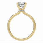 Cushion Tiara Glow Solitaire Ring ABER-102-CU-LGD-1  - Abtin & Co.
