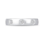 Dome Dot Flush Set Asscher Diamond Ring Ring ABB-709.1-AS-D-14  - Abtin & Co.
