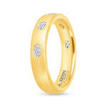 Dome Dot Flush Set Oval Diamond Ring Ring   - Abtin & Co.