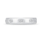Dome Dot Flush Set Oval Diamond Ring Ring   - Abtin & Co.