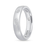 Dome Dot Flush Set Oval Diamond Ring Ring   - Abtin & Co.