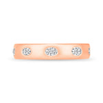 Dome Dot Flush Set Oval Diamond Ring Ring   - Abtin & Co.
