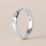 Dome Dot Flush Set Tilted Pear Diamond Ring Ring ABB-709.1-V2-PR-D-14  - Abtin & Co.