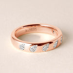 Dome Dot Flush Set Tilted Pear Diamond Ring Ring ABB-709.1-V2-PR-D-27  - Abtin & Co.