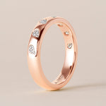 Dome Dot Flush Set Tilted Pear Diamond Ring Ring ABB-709.1-V2-PR-D-27  - Abtin & Co.