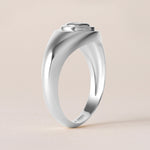 Echo Pear Diamond Signet Ring Ring ABB-711.1-PR-D-14  - Abtin & Co.