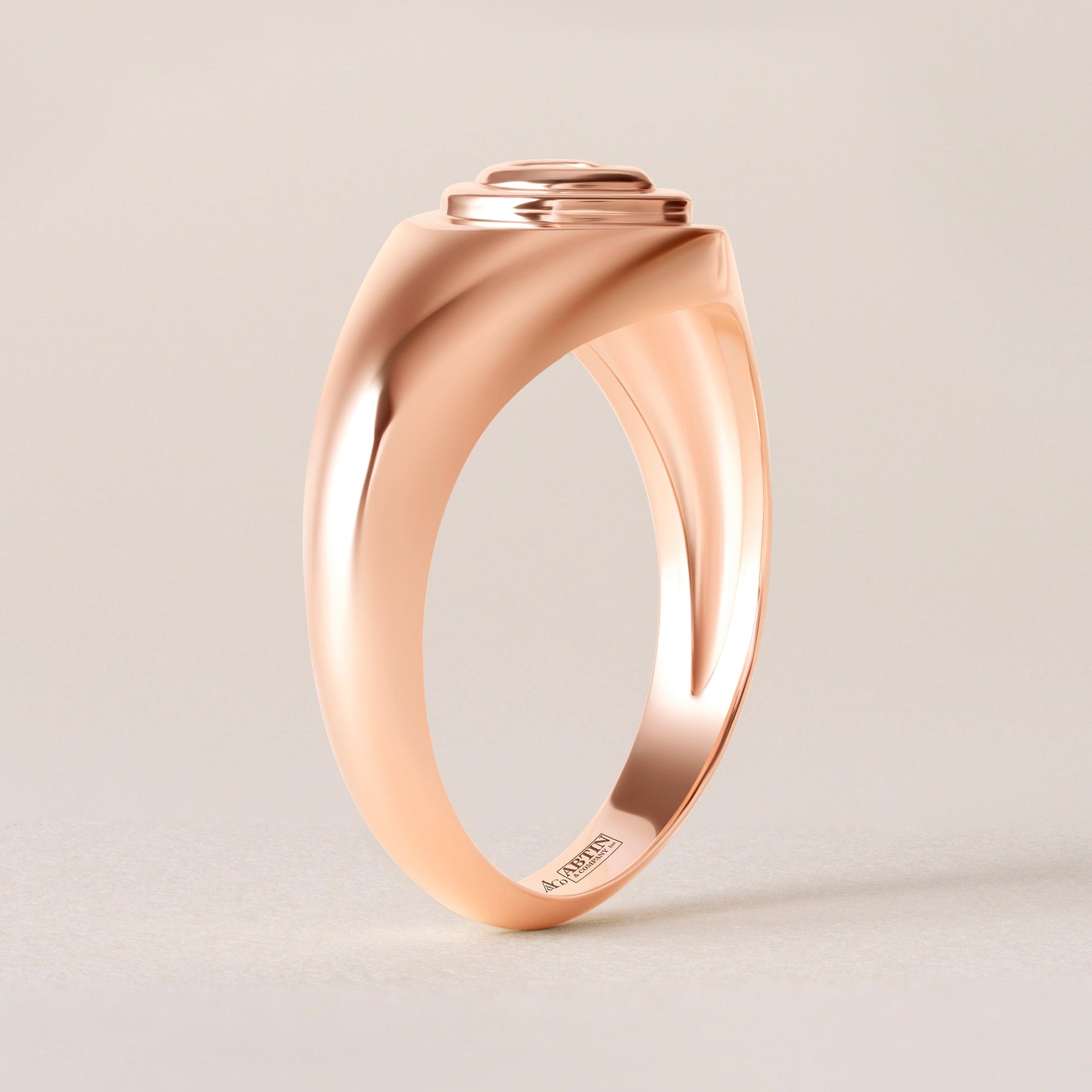 Echo Pear Diamond Signet Ring Ring ABB-711.1-PR-D-27  - Abtin & Co.