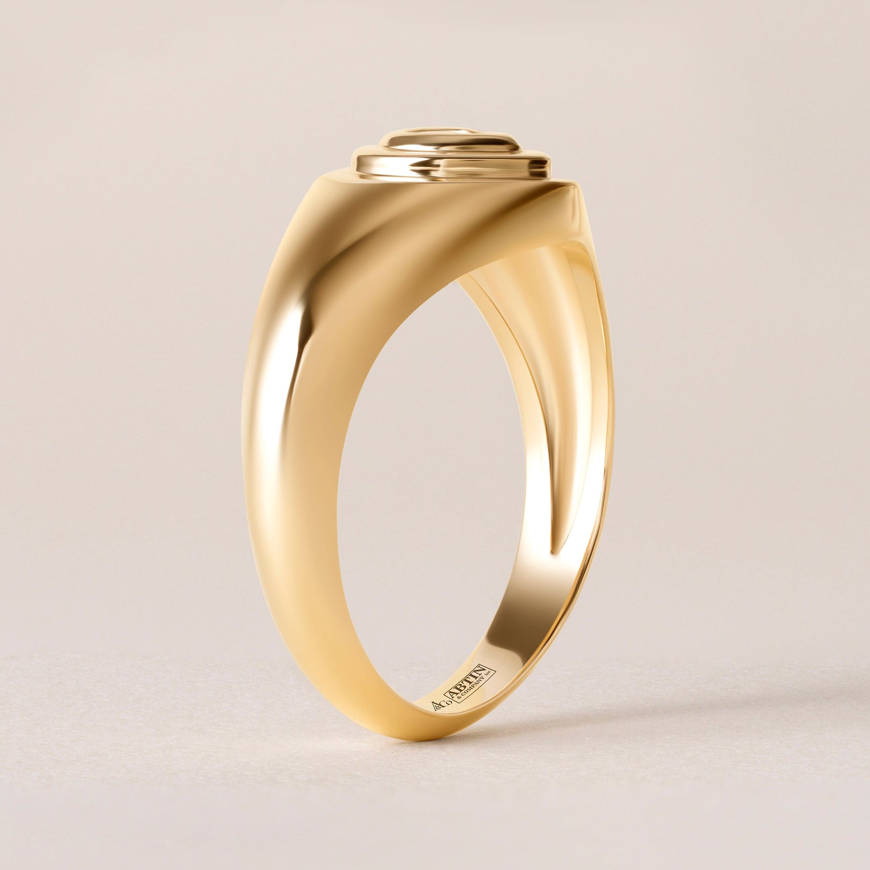 Echo Pear Diamond Signet Ring Ring ABB-711.1-PR-D-1  - Abtin & Co.