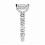 Emerald Cut Aurielle Crown Engagement Ring Ring ABER-106-EM-LGD-6  - Abtin & Co.