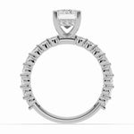 Emerald Cut Aurielle Crown Engagement Ring Ring ABER-106-EM-LGD-6  - Abtin & Co.