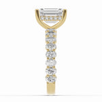 Emerald Cut Aurielle Crown Engagement Ring Ring ABER-106-EM-LGD-1  - Abtin & Co.