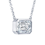 Emerald Cut Bezel Lumière Pendant Pendant ABP-225.1-LGD-4  - Abtin & Co.