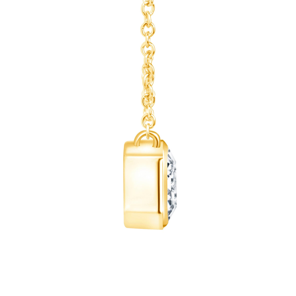 Emerald Cut Bezel Lumière Pendant Pendant ABP-225.1-LGD-1  - Abtin & Co.