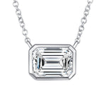 Emerald Cut Bezel Lumière Pendant Pendant ABP-225.1-LGD-4  - Abtin & Co.