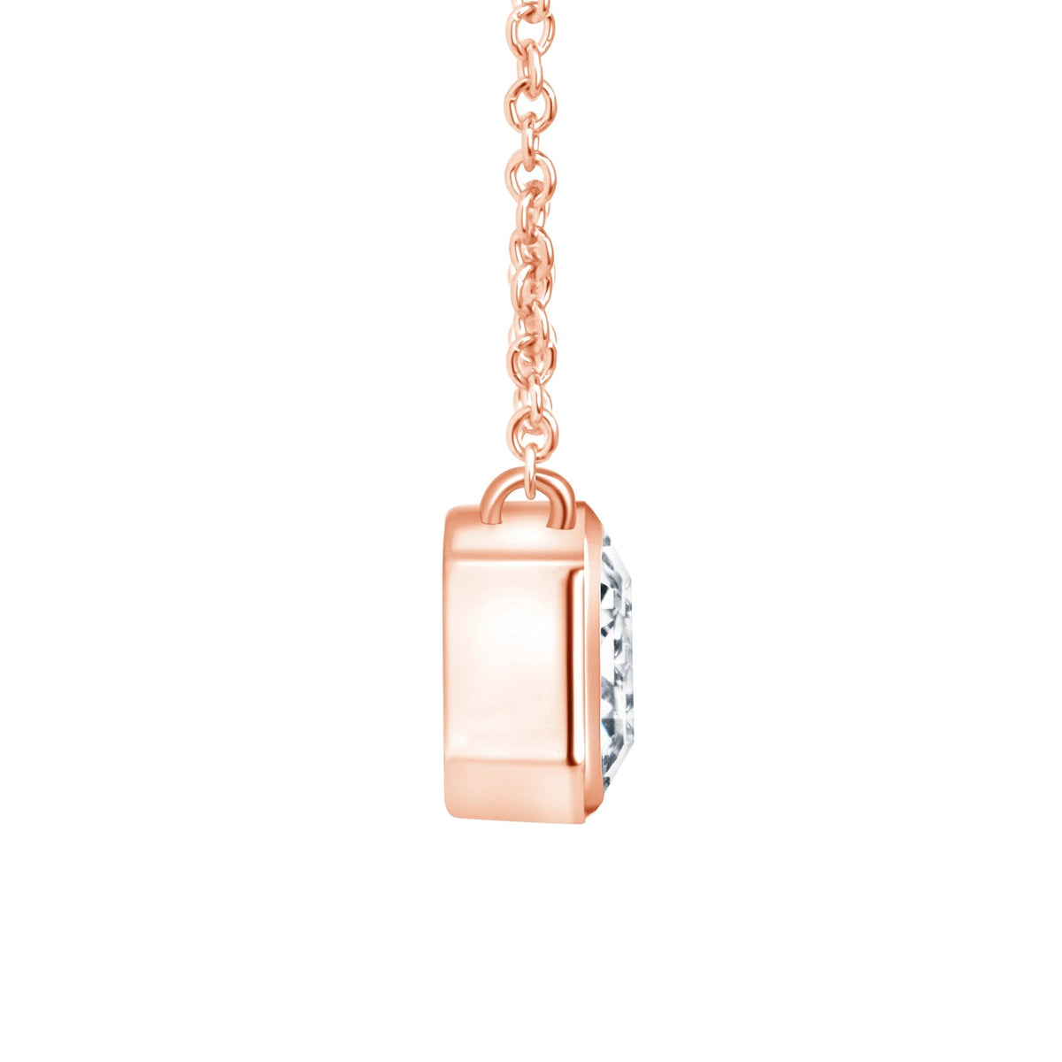 Emerald Cut Bezel Lumière Pendant Pendant ABP-225.1-LGD-7  - Abtin & Co.