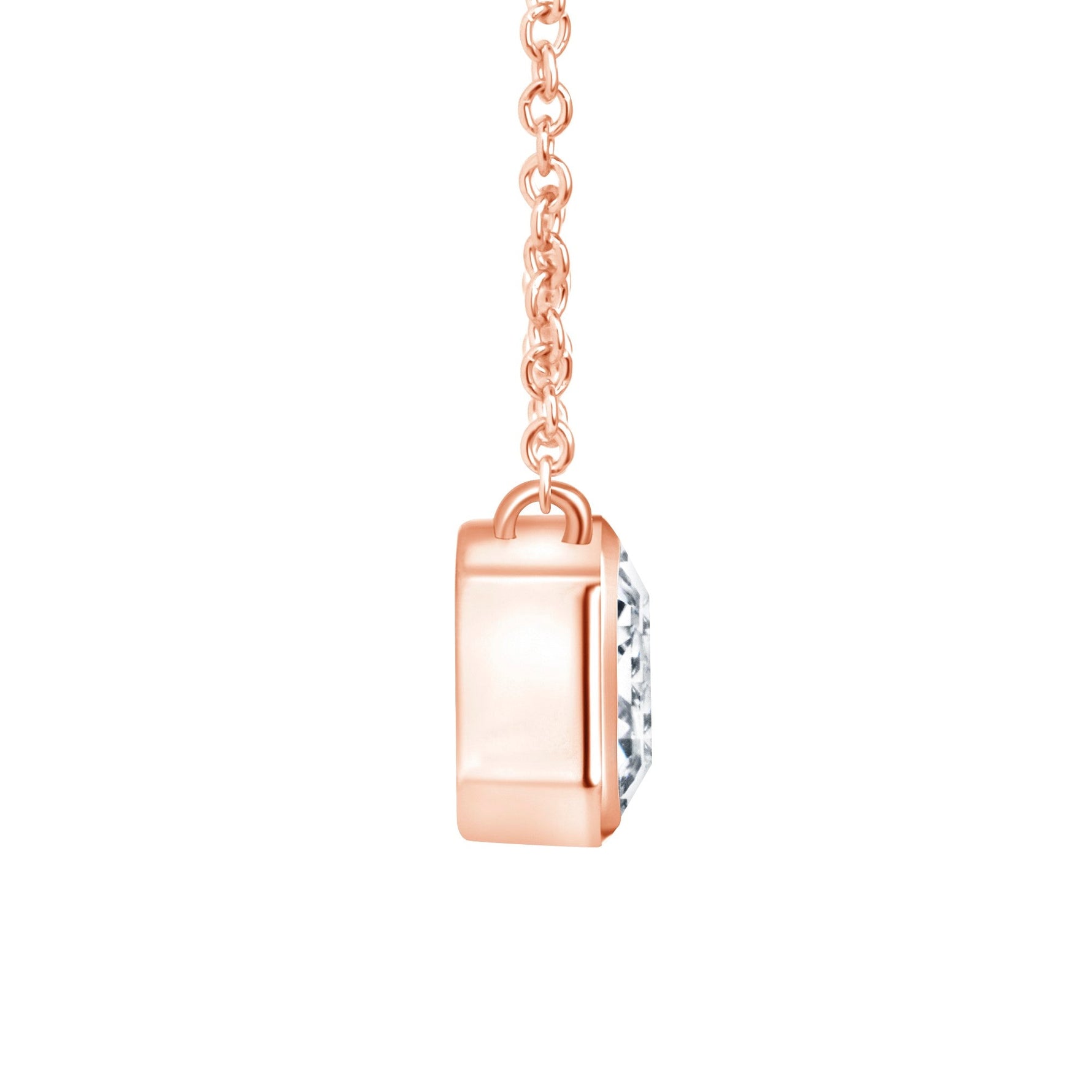 Emerald Cut Bezel Lumière Pendant Pendant ABP-225.1-LGD-7  - Abtin & Co.