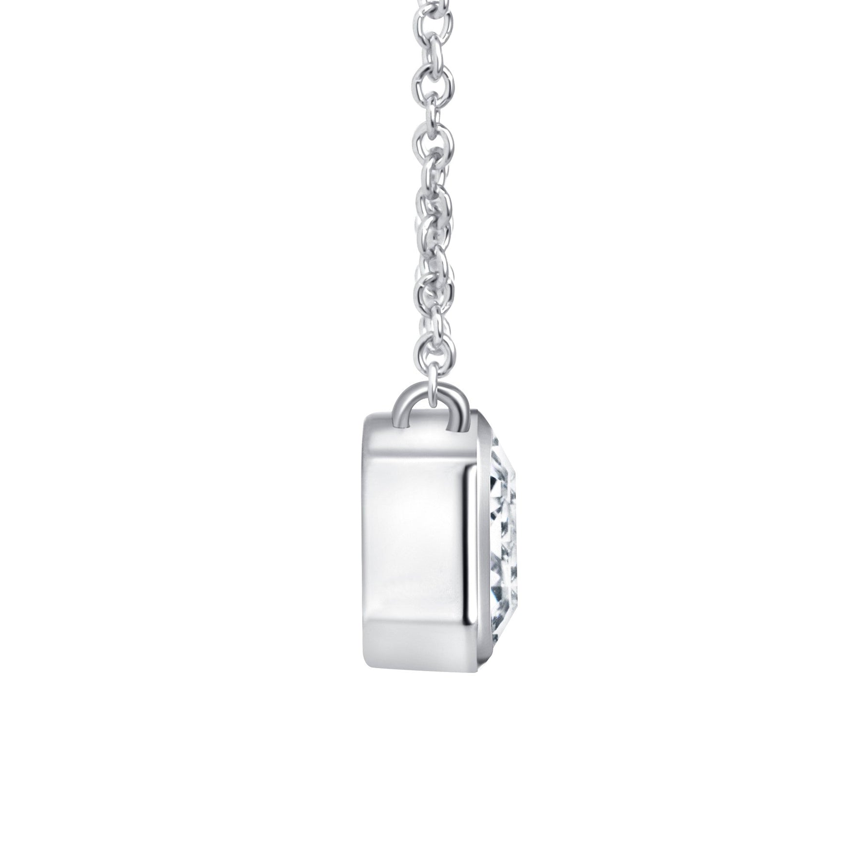 Emerald Cut Bezel Lumière Pendant Pendant ABP-225.1-LGD-4  - Abtin & Co.