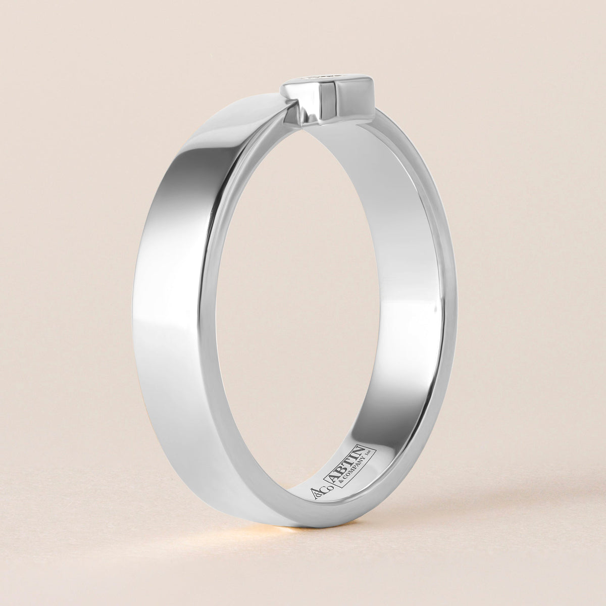 Emerald Cut Centerline Edge Ring Ring ABB-713.1V1-EM-D-14  - Abtin & Co.