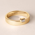 Emerald Cut Centerline Edge Ring Ring ABB-713.1V1-EM-D-1  - Abtin & Co.