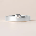 Emerald Cut Centerline Edge Ring Ring ABB-713.1V1-EM-D-14  - Abtin & Co.