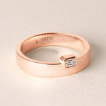 Emerald Cut Centerline Edge Ring Ring ABB-713.1V1-EM-D-27  - Abtin & Co.