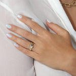 Emerald Cut Élevé Band Ring ABB-713.1-V2-EM-D-1  - Abtin & Co.