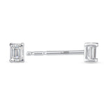 Emerald Cut Essence Prong Studs Earring ABE-228-D-4  - Abtin & Co.