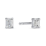 Emerald Cut Essence Prong Studs Earring ABE-228-D-4  - Abtin & Co.