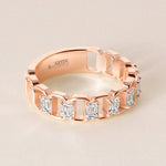 EMERALD CUT ICONICA Band Ring ABB-769-D-5  - Abtin & Co.