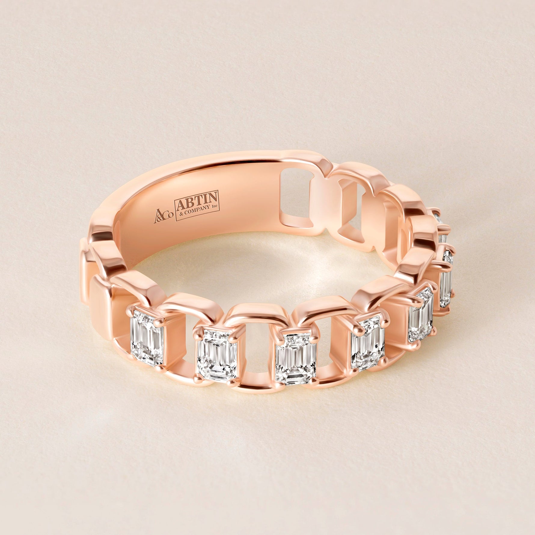 EMERALD CUT ICONICA Band Ring ABB-769-D-5  - Abtin & Co.
