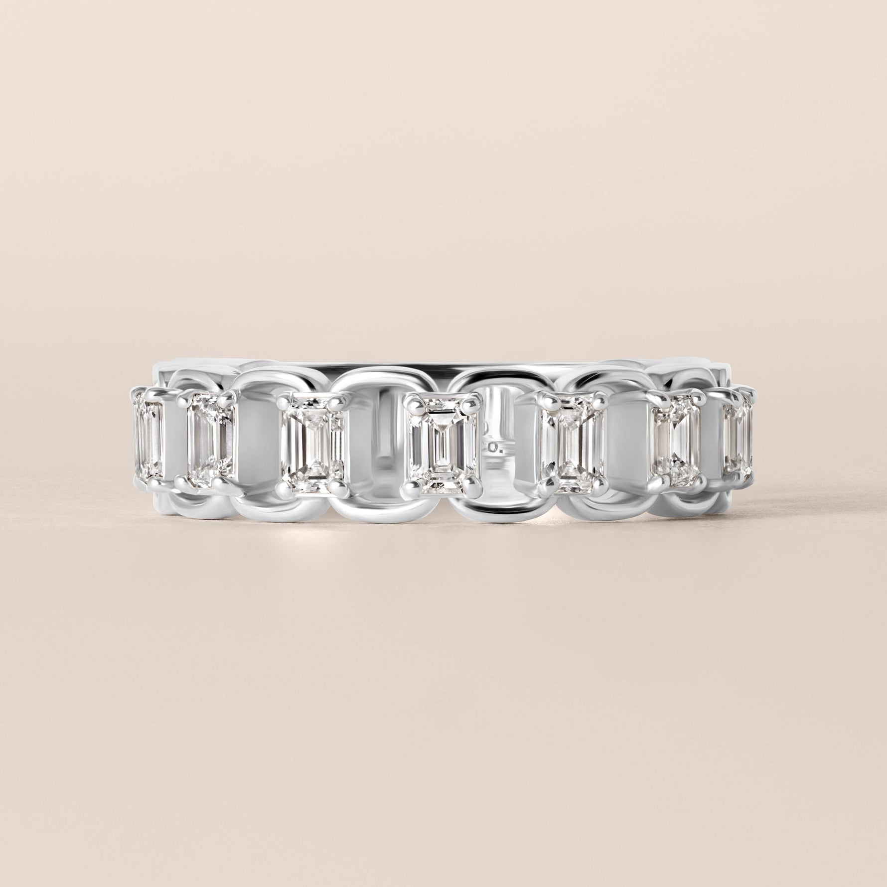 EMERALD CUT ICONICA Band Ring ABB-769-D-3  - Abtin & Co.